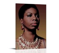 WOCGHWPOT Nina Simone Waterproof Poster Wall Decoration Living Room Bathroom Kitchen Multifunctional Modern Printing Easy to Clean Decorative Gifts 16x24inch(40x60cm) Frame-style