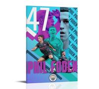 WOCGHWPOT Phil Foden Waterproof Poster Wall Decoration Living Room Bathroom Kitchen Multifunctional Modern Printing Easy to Clean Decorative Gifts 12x18inch(30x45cm) Frame-style