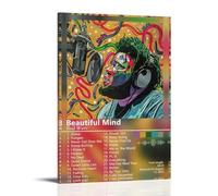 WOCGHWPOT Rod Wave Beautiful Mind Waterproof Poster Wall Decoration Living Room Bathroom Kitchen Multifunctional Modern Printing Easy to Clean Decorative Gifts 12x18inch(30x45cm) Frame-style