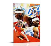 WOCGHWPOT Shai Gilgeous-Alexander Waterproof Poster Wall Decoration Living Room Bathroom Kitchen Multifunctional Modern Printing Easy to Clean Decorative Gifts 16x24inch(40x60cm) Frame-style