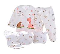 wocharm Newborn Baby Girls Boy Grow Clothes Unisex Infant Playsuits 5PCS(Pink)