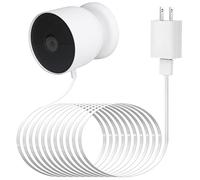 wochel Power Cable Compatible with Google Nest Cam Outdoor or Indoor, Battery, 30Ft/9.1m Weatherproof Outdoor Cable Continuously Charging Your Nest Camera (White)
