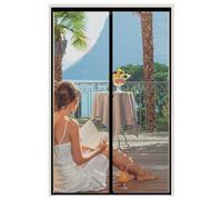 WochiTV Gray Magnetic Screen Door Fits Door Size 28" x 78", Screen Size 30" x 80", Mesh Net Curtain with Magnet Keep Fresh Air in