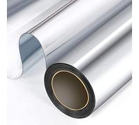 WochiTV One Way Mirror Window Film - 60x400cm, Heat & Privacy Tint, Non-Adhesive for Home & Office