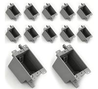 Wocloer 1 Gang Old Work Electrical Box, UL Listed PVC Junction Box & Outlet Box for Remodeling, 14 cu-in, 2-Hour Fir 12-Pack)