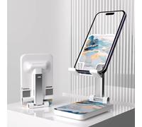 WOCOCN Adjustable and Foldable Desktop Cell Phone Holder, Creative Technology, Convenient Life, Bringing You a Wonderful Movie Watching and Office Experience (Blue Marble)