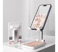 WOCOCN Adjustable and Foldable Desktop Cell Phone Holder, Creative Technology, Convenient Life, Bringing You a Wonderful Movie Watching and Office Experience (Love)