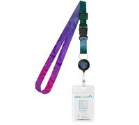 WOCOCN Cruise Ship Lanyard with Adjustable Neck Strap and Waterproof Clear Card Holder, Free Retractable, Carry with You to Protect Your Valuables (Purple)