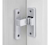 Wocoe Silvery 90 Degree Barn Door Latches ，Premium Zinc Alloy Latch - Flip Gate Latches ，for Cabinet,Barn,Sliding,Bathroom,Garden Doors Applications
