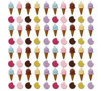 WOCRAFT 40pcs Resin Ice Cream Cone Cookie Charms for Jewelry Making, Multicolor Assorted Charm DIY Necklace Bracelet Earrings Keychain Crafting Charm Kit Crafts (SN1401+SN1402)
