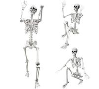 Wocst 5.4Ft Halloween Life Size Human Skeleton with Movable Joints for Halloween Props Decorations