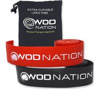 WOD Nation Muscle Floss Bands Recovery Band for Tack and Flossing Sore Muscles and Increasing Mobility : Stretch Band Includes Carrying Case (1 Black