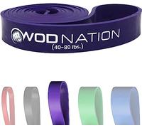 WOD Nation Resistance Bands for Men & Women - Thick Exercise Band - Stretch Bands for Exercise, Strength Training, Yoga, Stretching, Pull Up Assist, Pilates (18-26kg resistance, Average, Single)