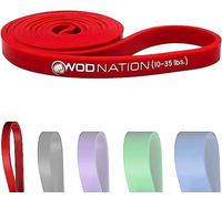 WOD Nation Resistance Bands for Men & Women - Thick Exercise Band - Stretch Bands for Exercise, Strength Training, Yoga, Stretching, Pull Up Assist, Pilates (4.5-15kg resistance, Beginner, Single)