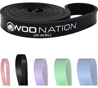 WOD Nation Resistance Bands for Men & Women - Thick Exercise Band - Stretch Bands for Exercise, Strength Training, Yoga, Stretching, Pull Up Assist, Pilates (13-27kg resistance, Intermediate, Single)