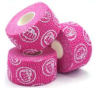 WOD Nation Weightlifting Hook Grip Tape (3-pack) - 7m Long Sticky, Comfortable & Stretchy Athletic Tape for Weight Lifting and Cross Training - Thumb, Hand & Finger Protection (Pink)
