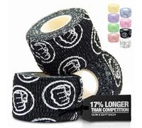 WOD Nation Weightlifting Hook Grip Tape (3-pack) - 7m Long Sticky, Comfortable & Stretchy Athletic Tape for Weight Lifting and Cross Training - Thumb, Hand & Finger Protection (Black)