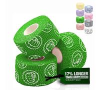 WOD Nation Weightlifting Hook Grip Tape (3-pack) - 7m Long Sticky, Comfortable & Stretchy Athletic Tape for Weight Lifting and Cross Training - Thumb, Hand & Finger Protection (Green)