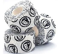WOD Nation Weightlifting Hook Grip Tape (3-pack) - 7m Long Sticky, Comfortable & Stretchy Athletic Tape for Weight Lifting and Cross Training - Thumb, Hand & Finger Protection (White)