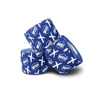 Wod Recovery Rx WOD Recovery Hook Grip Weightlifting Tape - Sweatproof & Chalk-Resistant, Adhesive Wrap for Thumb, Fingers, & Hands - Blue/White, 1.5 Inches x 16 Feet