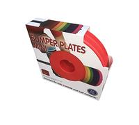 WOD Toys Colored Bumper Plates Mini - Add On Bumper Plates for The Barbell Mini - Safe, Durable Fitness Toys for Kids (Red)