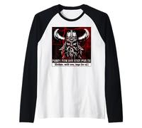 Wodan Odin ancient Germans Futhark Runes Berserker Vikings Raglan Baseball Tee