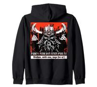 Wodan Odin ancient Germans Futhark Vikings Runes Berserker Zip Hoodie