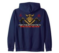 Wodan Odin ancient Germans Runes Berserker Futhark Vikings Zip Hoodie