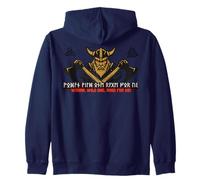Wodan Odin ancient Germans Runes Futhark Vikings Berserker Zip Hoodie