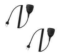 WODASEN 2 Pack Radio Microphone Walkie Talkie Speaker Ham Handheld Shoulder Mic for Midland GXT1000VP4 GXT1050VP4 GXT1030VP4 LXT630VP3 LXT600VP3 LXT500VP3 GMRS FRS 2 Pin Two Way Radio (2 Pcs)