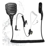 WODASEN Waterproof Radio Speaker Mic Walkie Talkie Microphone Handheld Shoulder Lapel Mic for APX4000 APX6000 APX7000 APX8000 XPR6350 XPR6550 XPR7550 XPR7580 XPR6550e XPR7550e (128, Black)