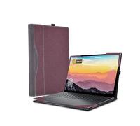 WODBAO 2023 Laptop Enclosure Cover for Dell Inspiron 15 3000/3530/3520/3510/3510/3515/3511 and Vostro 15" Laptop Cover Computer Drop Protection PU Leather case (Wine red)
