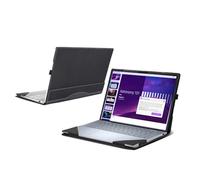 WODBAO Laptop case for Dell 14 Plus 2-in-1 Laptop DB04250 DB14250 DB14255|Pro 14 Laptop PC14255 /PC14250 14''[not Compatible with Any Other Model] ，PU Leather Inside Pocket Cover (Dark Gray)