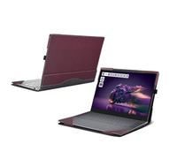 WODBAO Laptop Case for Dell 16 Premium Laptop DA16250 [not Compatible with Any Other Model] ，2 in 1 PU Leather Inside Pocket Cover (Wine red)