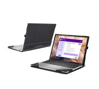 WODBAO Laptop Case for Dell Pro 14 Plus PB14250[not Compatible with Any Other Model] ，Pro 14 Plus Laptop or 2-in-1 PB14255，PU Leather Inside Pocket Cover (Dark Gray)