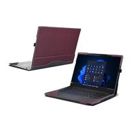 WODBBAO Laptop Case for Lenovo ThinkPad E14 Gen 7 (AMD) Laptop [not Compatible with Any Other Model] ，ThinkPad E14 Gen 7 (Intel) 2 in 1 PU Leather Inside Pocket Cover (Wine red)