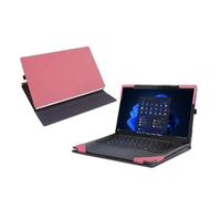 WODBBAO Laptop Case for Lenovo ThinkPad E14 Gen 7 (AMD) Laptop [not Compatible with Any Other Model] ，ThinkPad E14 Gen 7 (Intel) 2 in 1 PU Leather Inside Pocket Cover (Pink)