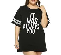 wodceeke Womens Casual Short Sleeve Plus Size Letter Print T Shirts Summer Tops Tee