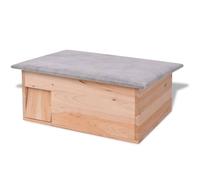 Wodden Hedgehog House Small Animal Pet Habitat Feed Cage Box Shelter vidaXL