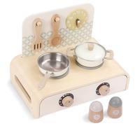 WoddyGo Solid Wood Tabletop Kitchen Playset | Compact Toy Cooker with Turning 'Clicking' Knobs | Early Years Pretend Play Kitchen | Durable Wooden Toy for Toddlers