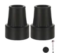 wodehahagou 2 Pack Rubber Walking Stick Tips - Durable Non-Slip Extreme Grip - Non-Slip and Stable Cane Accessories for Walking