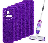 Wodemom Mop Pads for Swiffer Power Mops,6 Pack Reusable Refills Microfiber Mop Pads Compatible with Swiffer Spray Mops with Reusable Washable Pads Refill for Floor Cleaning,15.3 * 5.1 Inch