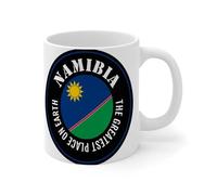 Wodevor Funny Coffee Mugs The Greatest Place on Earth Namibia Coffee Tea Cups Gift Flag Vivid Color Customized Ceramic Mugs Mock Up Gifts for Dad Him Mother Unisex 11oz White