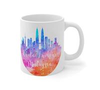 Wodevor Malaysia Kuala Lumpur Coffee Mug White Gift for Traveler Coastal Ceramic Tea Cup Funny Office White Glossy Mug Mothers Day Engagement Gift for Family Cousin 11oz