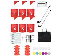 WodGod Backyard Golf Game Set with 2 Clubs, 6 Bucket for Golf Practice, Chipping Game for Adults and Family, Outdoor Yard Game for Lawn, Beach, Yard, Camping, Park (6 Pcs Edition)