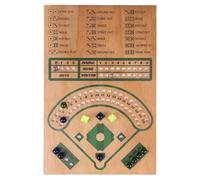 WodGod Baseball Board Game,Baseball Dice Board Game,Solid Wood,12 Colourful Beads and Dice,Manual Included,Portable,Perfect for Home Party,Family Night and Road Trip (Rectangular)