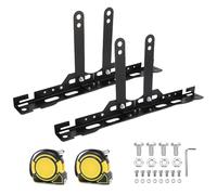 WODHMIEY 2 Pack Heavy Duty Wheel Alignment Tool Kit Universal Track Toe Gauge with 2 Tape Measures Extension Pieces and Mounting Screws for Cars SUVs 4x4 UTVs ATVs Home Garage Use (Black)