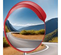 WODHMIEY 24 Inch Traffic Safety Mirror,Unbreakable PC Convex Mirrors,Garage Parking Mirrors Blind Spot Mirror with 170° Wide Angle View Sunshade for Street Garage