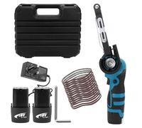 WODHMIEY Cordless Belt Sander 16.8V Electric File with 2 Batteries & 15 Sanding Belts 80-1000 Grits Adjustable Angle Powerful Motor, for Wood Metal DIY Furniture Car Parts Detail Grinding in Blow Case