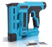 WODHMIEY Cordless Nail Gun Compatible with Makita 21V, 2-in-1 Brad Nailer Staple Gun with Adjustable Depth LED Light with 1000 Nails and 1000 Staples DIY Woodworking Trim Projects(No Battery)